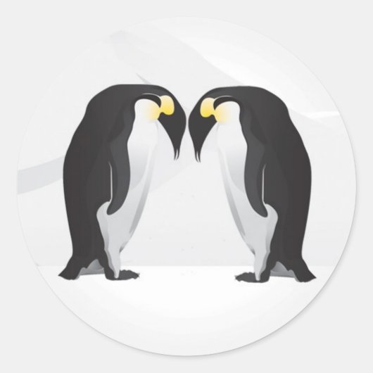 20 - 1,5 Umschlag Aufkleber Pinguine Mate for Life (Vorderseite)