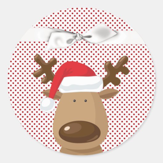 20 - 1.5 Umschlag Aufkleber Rentier Weihnachten XM (Vorderseite)