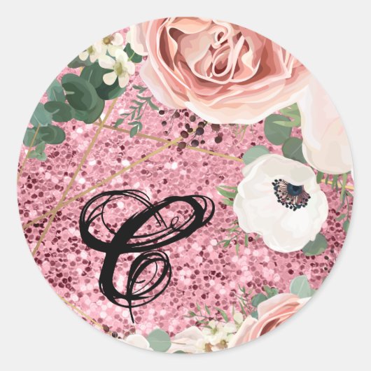 20 - 1.5 Umschlag Aufkleber Rose Geometrischer Gar (Vorderseite)