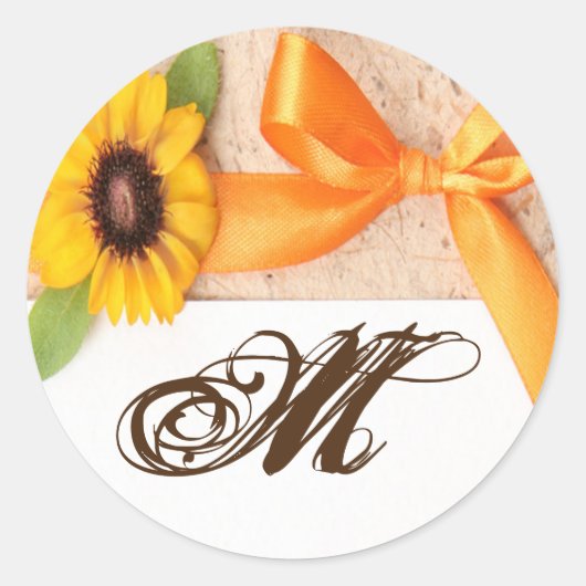 20 - 1,5 Umschlag Aufkleber Rustikales Sonnenblume (Vorderseite)