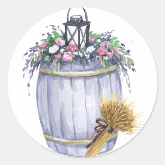 20 - 1,5 Umschlag Aufkleber Sommerhochzeit Rus (Vorderseite)