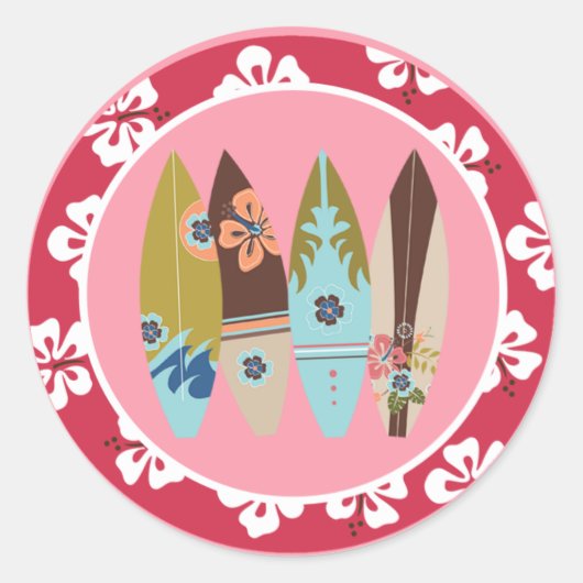 20 - 1,5" Umschlag Aufkleber Stickers Hawaiian Tro (Vorderseite)