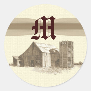 20 - 1,5 Umschlag Aufkleber Vintager Landhausstall