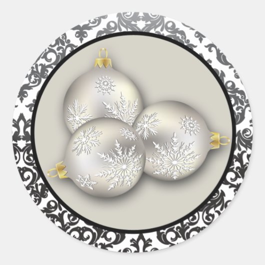 20 - 1,5" Umschlag Aufkleber Weihnachten SilberDam (Vorderseite)