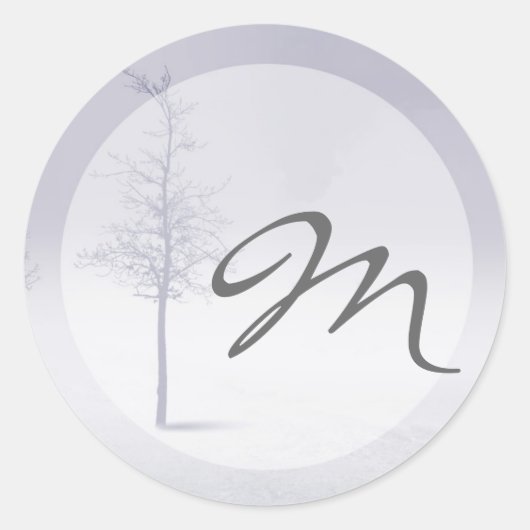 20 - 1,5 Umschlag Aufkleber Winterwunderland Bäume (Vorderseite)