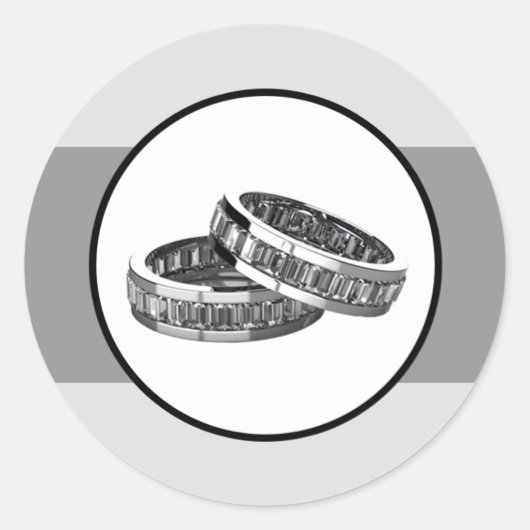 20 - 1,5" Umschlag Sticker Sein/Hers Diamond Weddi (Vorderseite)