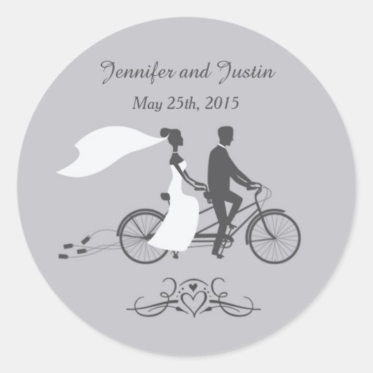 20 - 1,5 Zoll Umschlag Aufkleber Fahrrad für zwei  (Vorderseite)