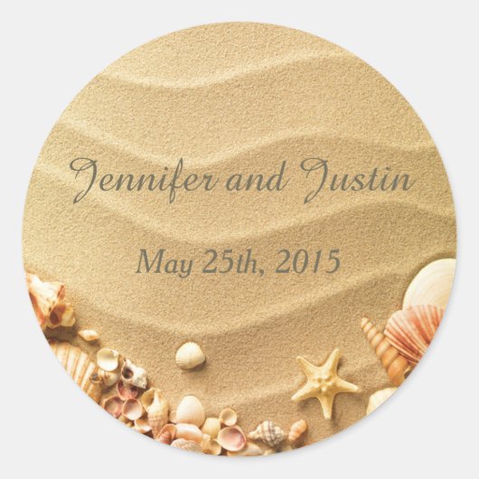 20 - 1,5 Zoll Umschlag Aufkleber Seashell Beach Sa (Vorderseite)