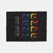 20 2021 Wir gewinnen Biden Harris 46 Einweihungspr Fleecedecke (Vorderseite (Horizontal))