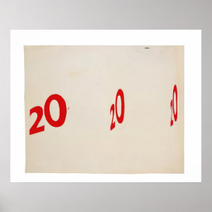 20 20 20 - 1962 - Edward Ruscha Poster
