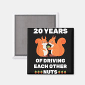 20. 20-jähriges Hochzeitsjubiläum Funny Couple für Magnet (Vorderseite/Rückseite)