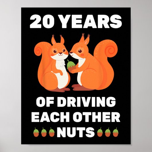 20. 20-jähriges Hochzeitsjubiläum Funny Couple für Poster (Vorne)