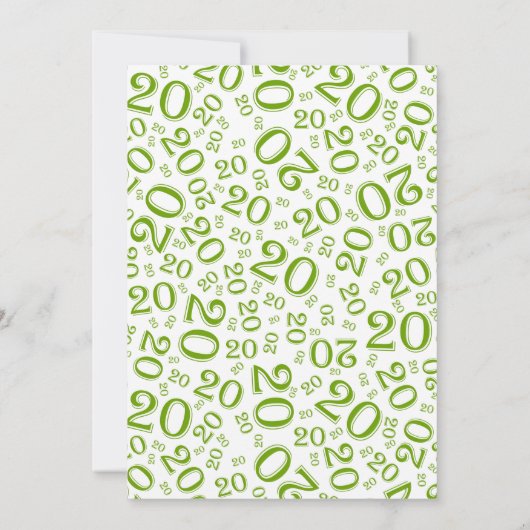 20 - 20. Veranstaltung mit Random Number Pattern G Einladung (Rückseite)