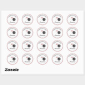 20 Anpassbare Cupcake Toppers Bowling Party Runder Aufkleber (Blatt)