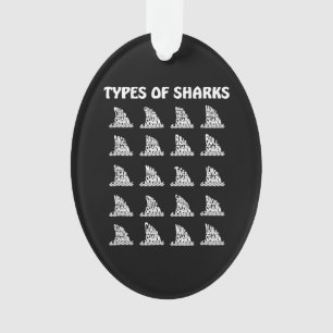 20 Arten von Haifischfischen Meeresbiologie Ornament