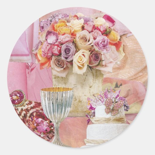 20 Aufkleber in Pink-Farbtönen (Vorderseite)