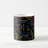 20. August Geburtstags-Tasse Kaffeetasse (Mittel)