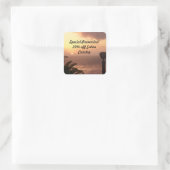 20 % außerhalb des Ozeans Quadratischer Aufkleber (Tasche)