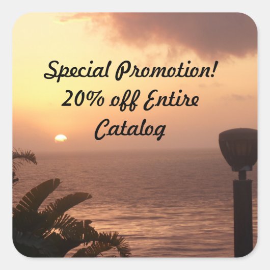 20 % außerhalb des Ozeans Quadratischer Aufkleber (Vorderseite)