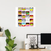 20 Bananen 3x3 Poster (Heimbüro)