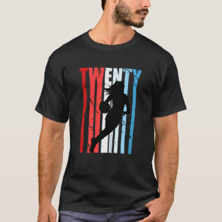 20. Basketball Geburtstag Retro Vintag gestört T-Shirt