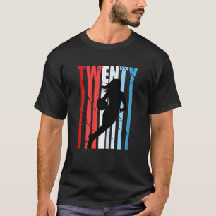 20. Basketball Geburtstag Retro Vintag gestört T-Shirt