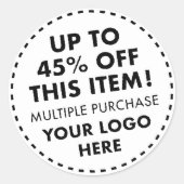 20 benutzerdefinierte Round Stickers 45% Rabatt au (Vorderseite)