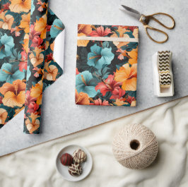 #20 Blumenmuster Geschenkpapier