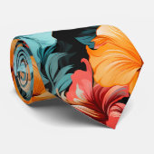 #20 Blumenmuster Krawatte (Gerollt)