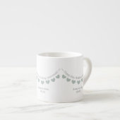 20. China Hochzeit Jubiläum Herzbunting Espressotasse (Vorderseite Rechts)