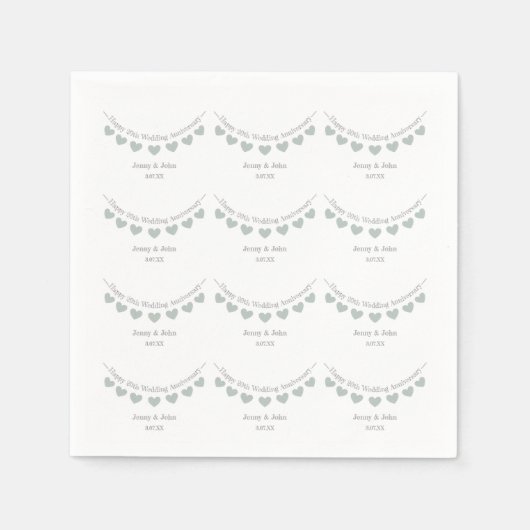 20. China Hochzeitstag bunting Design Serviette (Vorderseite)