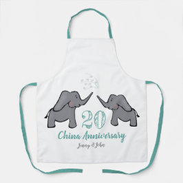 20. China Hochzeitstag niedliche Elefant-Schürze Schürze