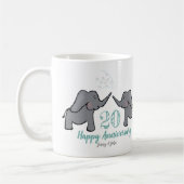 20. China Hochzeitstag niedlicher Elefant Kaffeetasse (Links)