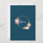 20. China Hochzeitstag Rose Gold Frame Einladung (Rückseite)