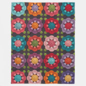 20 Daisy Flower Pattern Throw Blanket Soft Fleece (Vorderseite)