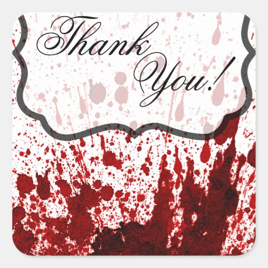 20 Danke Stickers Blood Spritzer Vampire Gothi (Vorderseite)