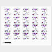 20 Danke Stickers Lavender Hibiskus auf White (Blatt)