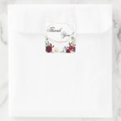 20 Danke Stickers White Roses Gold Geometric (Tasche)