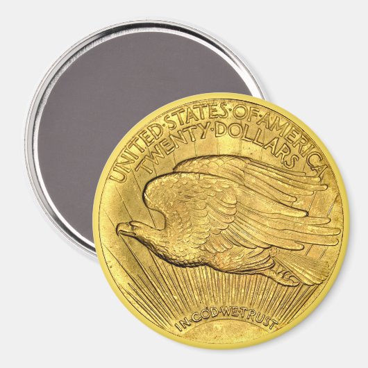 20 Dollar Eagle Gold Piece Magnet (Vorderseite/Rückseite)