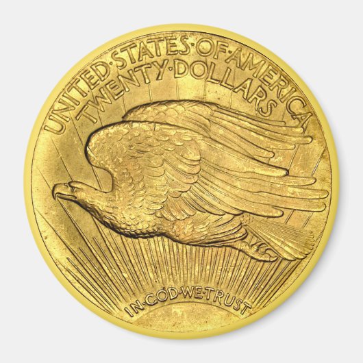 20 Dollar Eagle Gold Piece Magnet (Vorne)