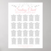 20 einfache Tabelle Rosa und Grau Hochzeitstabelle Poster (Vorne)