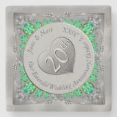 20. Emerald Anniversary Stone Untersetzer (Vorderseite)