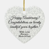 20. Emerald Damask Hochzeitsfeier - Angewohnt Keramik Ornament (Hinten)