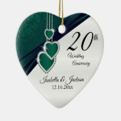 20. Emerald Green Wedding Jubiläum Keramikornament (Rechts)