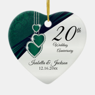 20. Emerald Green Wedding Jubiläum Keramikornament