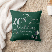 20. Emerald Porcelain Hochzeitstag Kissen (Decke)