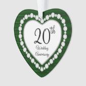 20. Emerald Wedding Anniversary Keepake Design Ornament (Vorderseite)