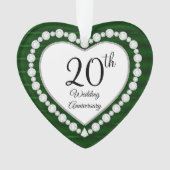 20. Emerald Wedding Anniversary Keepake Design Ornament (Vorderseite)