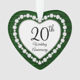 20. Emerald Wedding Anniversary Keepake Design Ornament