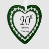 20. Emerald Wedding Anniversary Keepake Design Ornament (Vorderseite)